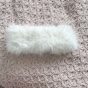 Windsor White Plush Fur Headband